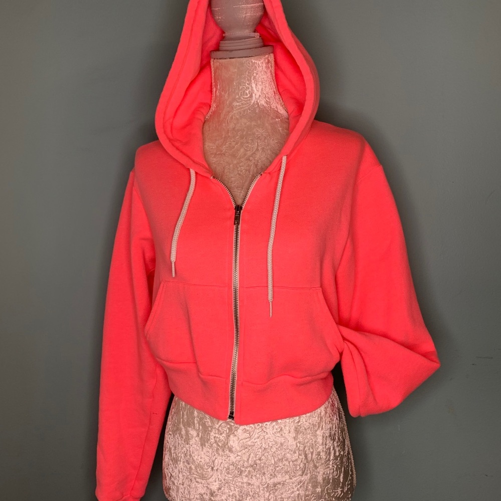 American apparel crop hoodie